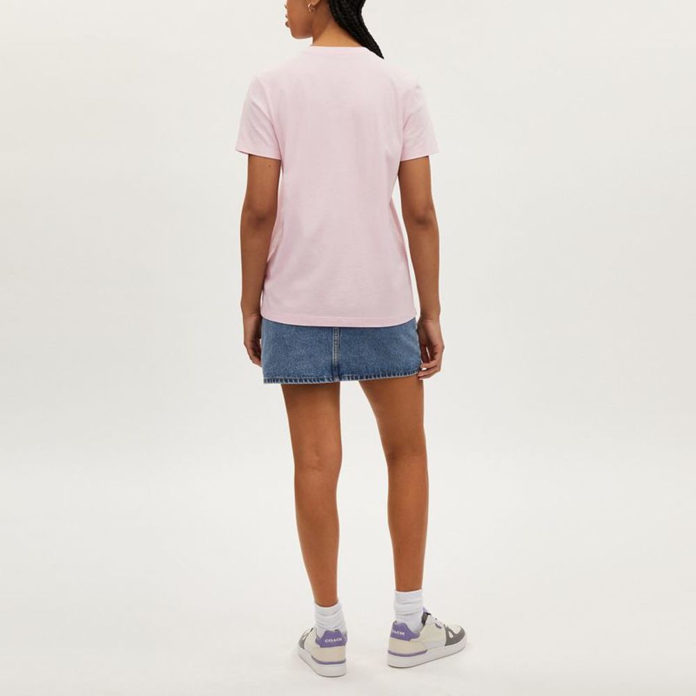 NWT Coach Outlet Signature T Shirt In Organic Cotton - Picture 4 of 6